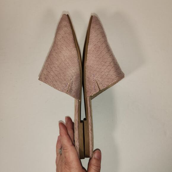 CCOCCI Mule Flats Women 8 ISABELLA Dusty Pink Lilac Textured Mermaid Boho Pastel - Picture 8 of 11